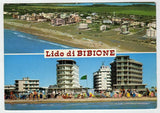 AK Lido di Bibione. Dall'aereo. Alberghi sulla spiaggia.