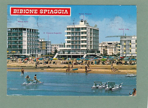 AK Bibione Spiaggia. Veduta dal mare die nuovi alberghi.