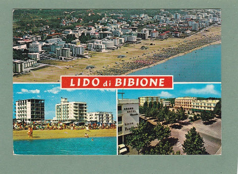 AK Lido di Bibione. Dall'aereo. Spiaggia. Piazza Centrale.