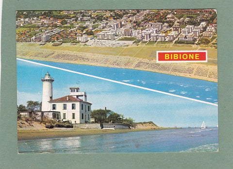 AK Bibione. Veduta aerea e del Faro.