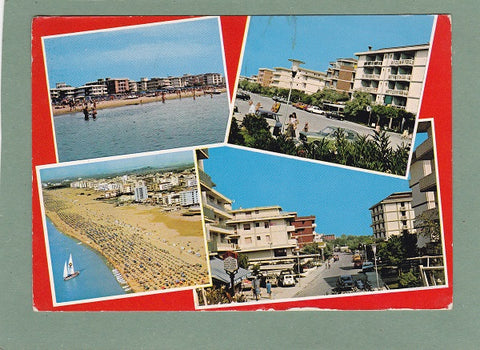 AK Bibione. Veduta del mare ed aeree della spiaggia.