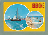 AK Bibione. Panorama dal mare e vita di spiaggia.