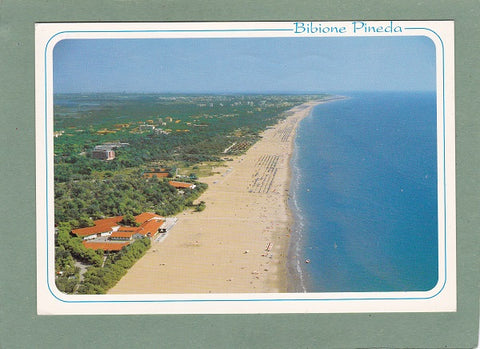 AK Bibione Pineda. Camping Capolonga e spiaggia (Veduta aerea)