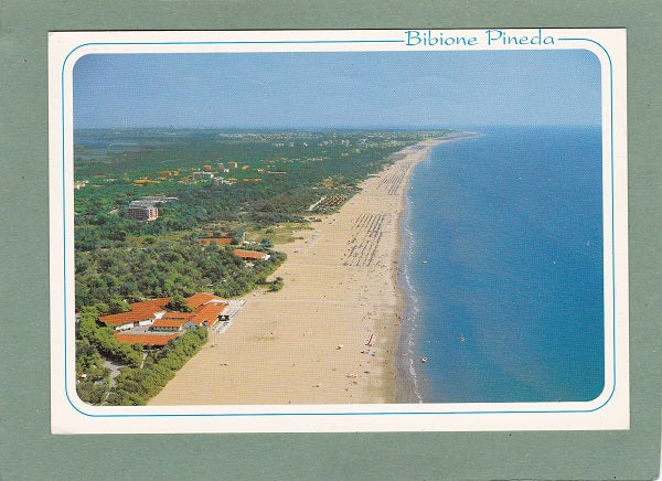 bibione pineda camping AK Bibione Pineda. Camping Capolonga e spiaggia (Veduta aerea) – Parmenides  Ansichtskarten