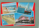 AK Bibione. Panorama, vita al mare e l'Hotel Ambassador.