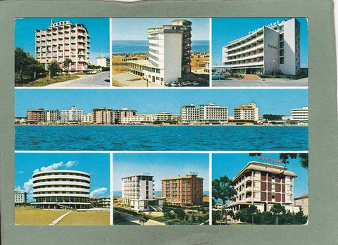 AK Bibione. Panorama degli Hotels visti dal mare.