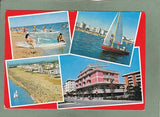 AK Bibione. Panorama, vita al mare e l'Hotel Ambassador.