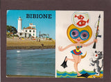 AK Bibione. Cartoon mit eingesetzten Plastikaugen.