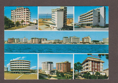 AK Bibione. Panorama degli Hotels visti dal mare.