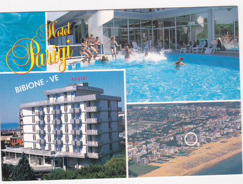 AK Bibione. Hotel Parigi. Via Acquario, 34.