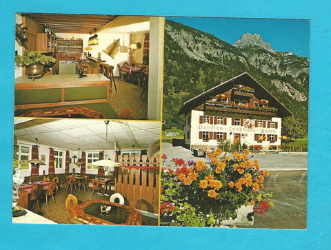 Werbekarte (knickbar). Braz. Pension Landhaus Walch.