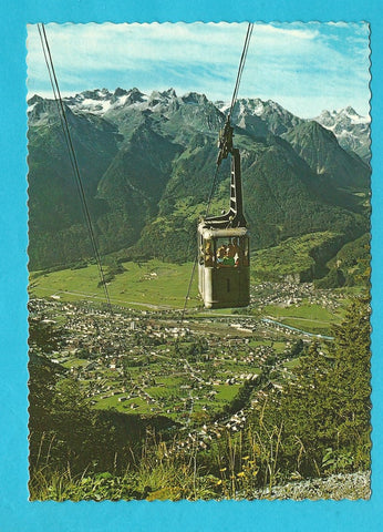 AK Seilbahn Muttersberg mit Bludenz und Rätikon.