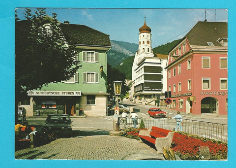 AK Bludenz. Blick vom Postpark zur Pfarrkirche St. Laurentius.