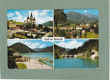 AK Gruß aus Mariazell. Gnadenkirche geg. Gemeindealpe und Ötscher, Erlaufsee,