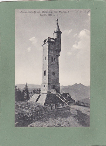 AK Aussichtswarte am Bürgeralpl bei Mariazell.