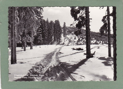 AK Friedrichshütte, Stuhleck. Pächter Franz Filzwieser. Landschaftsmotiv Winter.