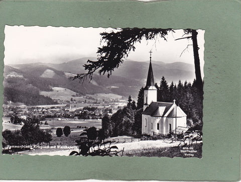 AK Krieglach mit Waldkapelle.