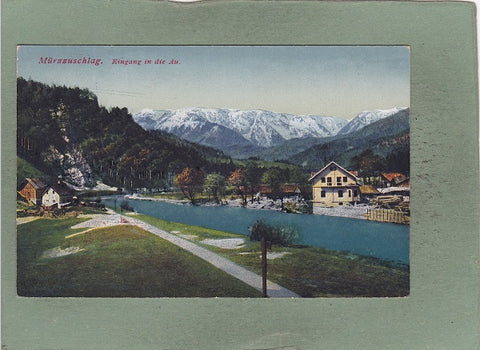 AK Mürzzuschlag, Eingang in die Au. (1918-19)