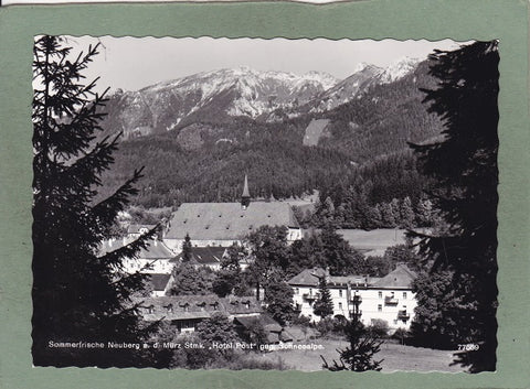 AK Neuberg a.d. Mürz. Hotel Post geg. Schneealpe.