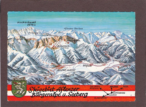 AK Skigebiet Aflenzer Bürgeralpe u. Seeberg.