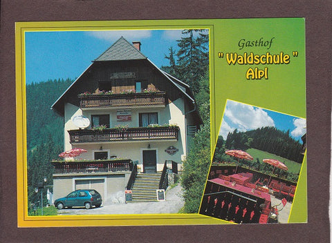AK Alpl. Gasthof zur Waldschule. Steinecker – Ebner.