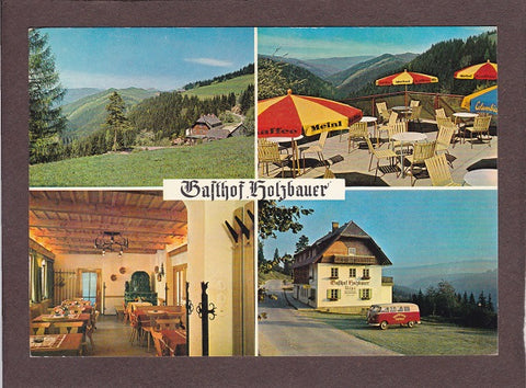 AK Alpl. Gasthof Holzbauer. J. u. A. Leitner. Rosegger‘s Waldheimat.