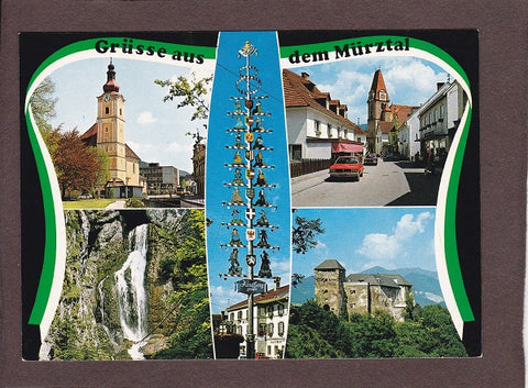 AK Grüße aus dem Mürztal. Mürzzuchlag. Krieglach. Kapfenberg. Kindberg. (1993)