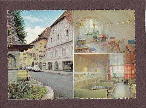 AK Kindberg. Das Schmölzer Haus. Cafe Conditorei Weinstube Krikac.