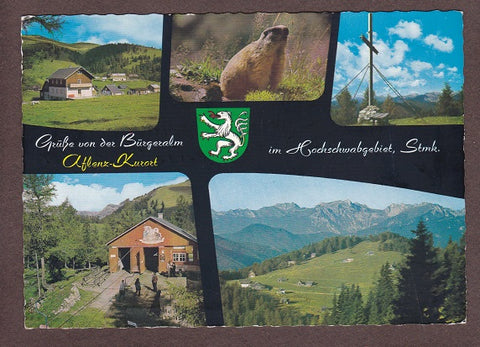 AK Grüße von der Bürgeralm im Hochschwabgebiet. Aflenz.