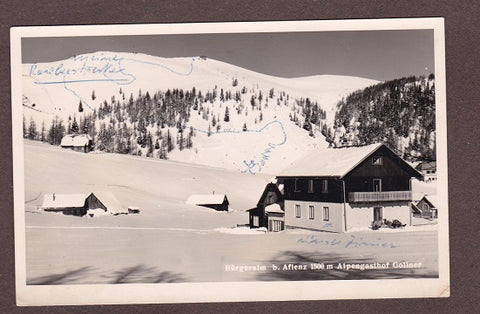 AK Bürgeralm b. Aflenz. Alpengasthof Gollner.