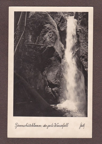 AK Bärenschützklamm, der große Wasserfall.