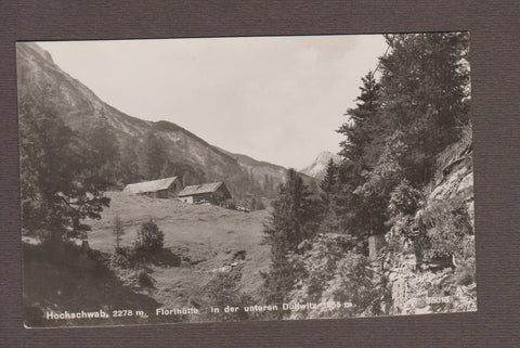 AK Hochschwab Florlhütte in der unteren Dullwitz.
