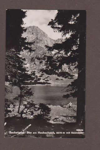 AK Sackwiesen-See am Hochschwab mit Seemauer. (1938)
