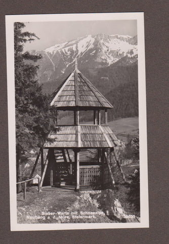 AK Neuberg a.d. Mürz. Sieber-Warte mit Schneealpe. (1941)