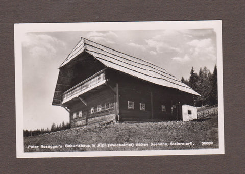 AK Peter Rosegger's Geburtshaus in Alpl. Waldheimat. (1955)