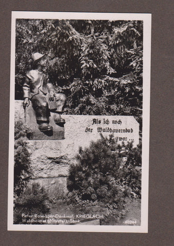 AK Krieglach. Peter Rosegger-Denkmal. Waldheimat.