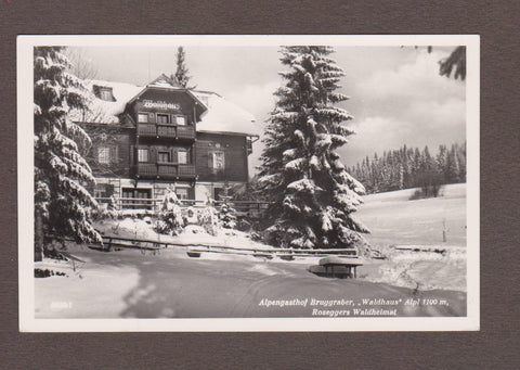 AK Alpengasthof Bruggraber "Waldhaus" Alpl Roseggers Waldheimat.