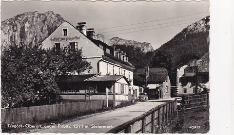 AK Tragöss - Oberort gegen Pribitz. Gasthof zum grünen See.