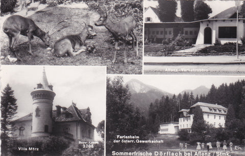 AK Dörflach bei Aflenz. Aflenz - Verkehrsbüro. Villa März. Ferienheim der österr. Gewerkschaft.