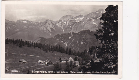 AK Bürgeralpe bei Aflenz gegen Hochschwab. (1957)