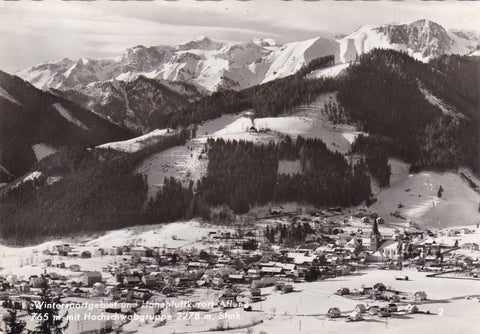AK Aflenz mit Hochschwabgruppe.