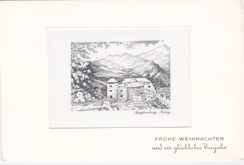 Billett. Kapfenberg. Burg. Frohe Weihnachten...