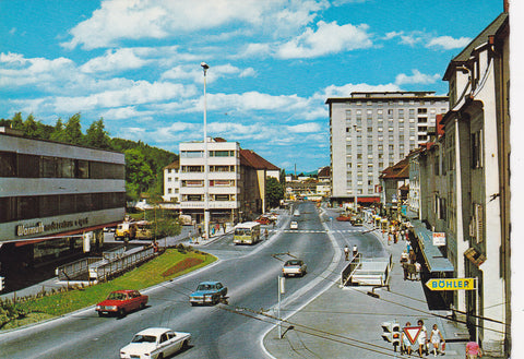 AK Kapfenberg-Stadtzentrum mit Europaplatz.