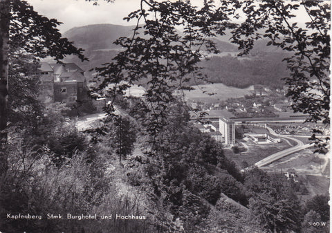 AK Kapfenberg. Burghotel und Hochhaus.
