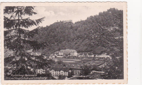 AK Kapfenberg. Blick auf Hauptschule und Schloßberg. (1941-42)