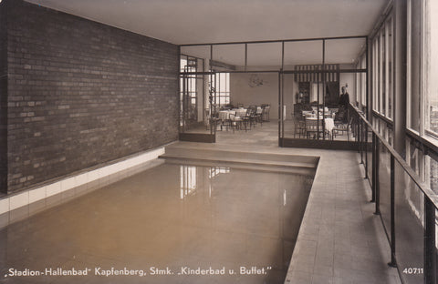AK Kapfenberg. Stadion Hallenbad. Kinderbad und Buffet.