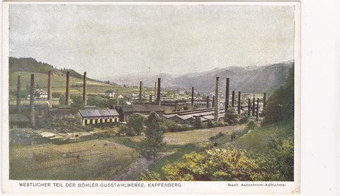 AK Westlicher Teil der Böhler-Gusstahlwerke, Kapfenberg.