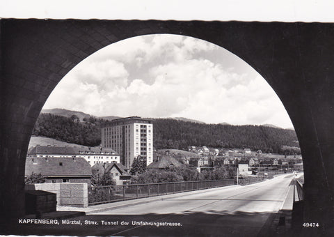 AK Kapfenberg, Mürztal. Tunnel der Umfahrungsstrasse. (1962)