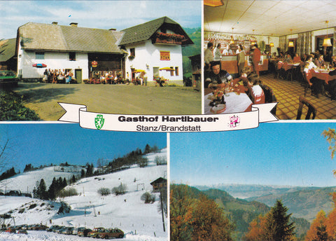 AK Stanz im Mürztal. Brandstatt 18. Gasthof Hartlbauer.  Peter Schmiedhofer.