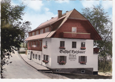 AK Alpl. Gasthof Holzbauer. J. u. A. Leitner. Rosegger's Waldheimat.